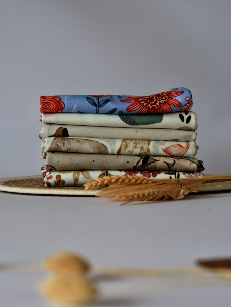 Stoffstapel mit Biojerseys